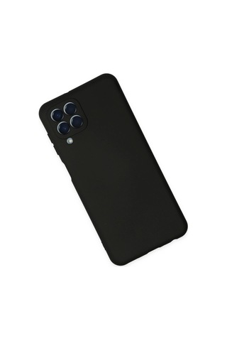 Samsung Galaxy M33 Kılıf Nano İçi Kadife Silikon - Siyah Düz Renkli