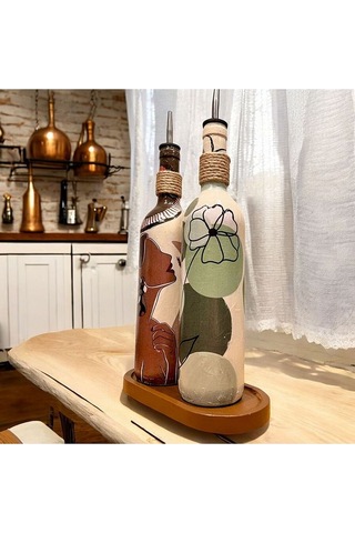 Küpeli Yerli Kadın Ve Bohem Desenli Özel Tasarım Yağdanlık-sirkel