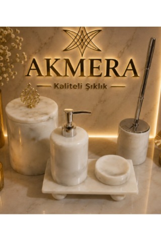 5 Parça Ultra Lüks Banyo Seti Beyaz