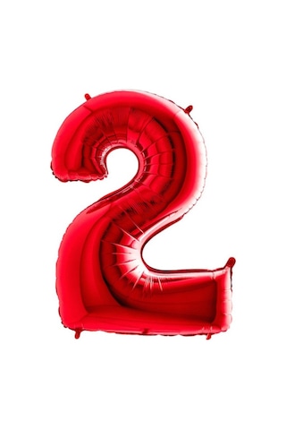 2 Rakam Kırmızı Folyo Balon 40 inç 100 cm 2 Rakam Kırmızı Folyo Balon 40 inç 100 cm