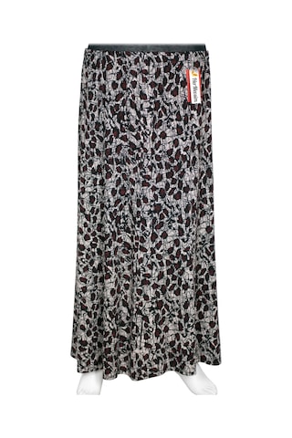 Hesna Kadın Betül 8 Parça Lastikli Astarsız Siyah Etek Desen 51 Siyah