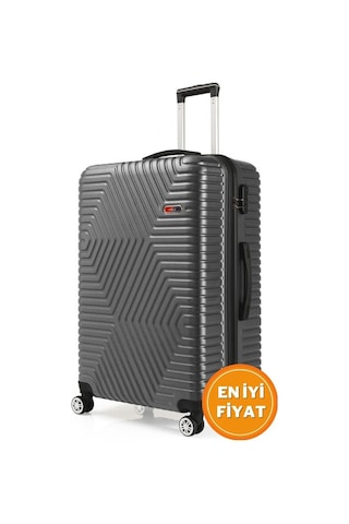 G&d Polo Suitcase Abs Koyu Gri Büyük Boy Valiz 600.02-b