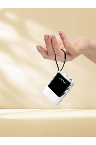 Enerx Enr-P10DC 10.000 Mah 2.0a Dahili Kablolu Led Aydınlatmalı Powerbank