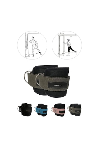 Spor Byfit Ayak Bilek Kayışı D-Ring Ağırlık Çekiş Aparatı - YEŞİL Yeşil