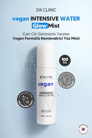 3w Clınıc Cam Cilt Görünümü Yaratan Vegan Nemlendirici Yüz Misti 3W CLINIC Vegan Water Glow Mist 100ml