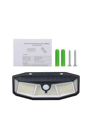 Tomshine Dış Mekan Güneş Duvar Lambaları 308led Pır Hareket Sensörü Işığı 270 Geniş Aydınlatma Açısı 3 Modlu Güvenli Gece Işığı Veranda Bahçe Araç Yolu Garaj Bahçe İçin Siyah