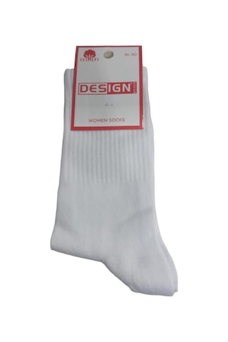 PAMUKLU SOKET KADIN SPOR ÇORABI - BEYAZ Beyaz