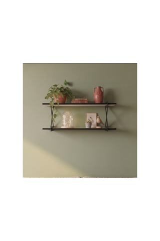 2'li Dekoratif Duvar Rafı Modern Tasarım, Kolay Montaj, 90x20 Cm - Beyaz - 917680274 Beyaz