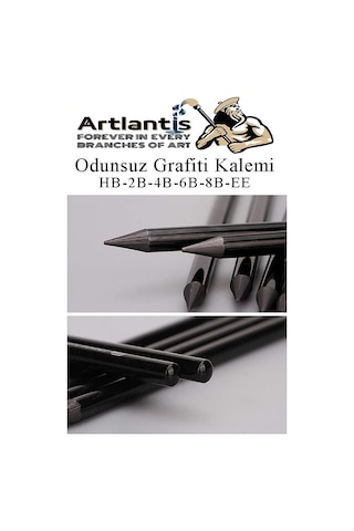 Odunsuz Grafiti Kalemi 6 Lı 1 Paket Odunsuz Kömür Kalemi Füzen Kalemi Çizim Kalemi Eskiz Ve Karakalem Kalemi