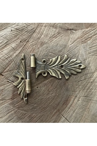 Antik Kuyruklu Menteşe Pirinç Ahşap Pencere Kapı Menteşesi 16cm Sol