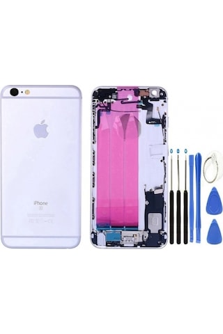 Apple Uyumlu iPhone 6s Plus Full Dolu Kasa Kapak + Tamir Seti Senalstore Koyu G