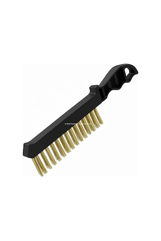 Kendo Tel Fırça, Pirinç Kaplı Çelik Tel, Pas Sökücü, Boya Temizleyici, Yüzey Hazırlık Fırçası, Plastik Saplı, 23 Cm