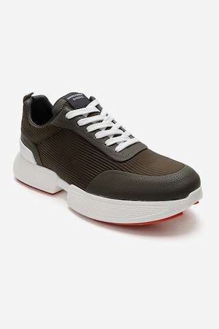 Marcomen Erkek Yüksek Taban Bağcıklı Deri Comfort Sneaker Mc 20276 Haki