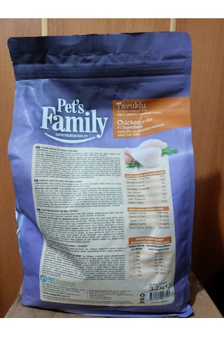 Pet's Family Tavuklu Yetişkin Kedi Maması 2500 G + 700 G