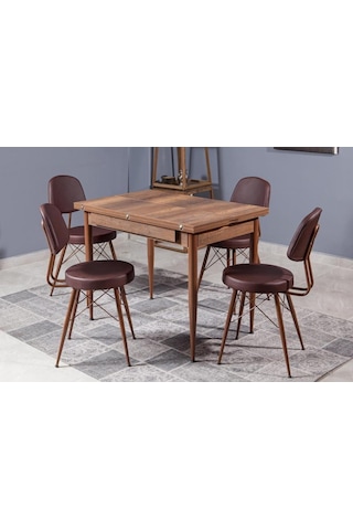 Kartal Dikdörtgen Masa, Ceviz, 100x65 Diğer