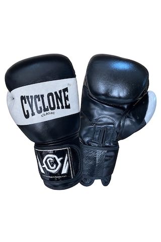 Cyclone Tiger Orijinal Deri Boks Ve Kick Boks Eldiveni Siyah