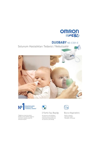 Omron DuoBaby, Burun Aspiratörlü Alt ve Üst Solunum Yoluna Uygun Nebulizatör