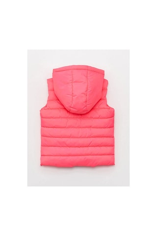LC Waikiki Lcw Kids Kapüşonlu Kız Çocuk Şişme Yelek Neon Pembe
