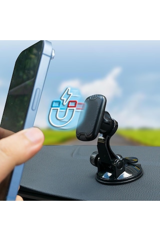 Automix Vantuzlu Manyetik Telefon Tutucu