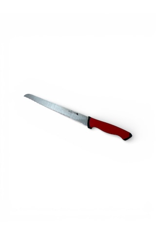 River Serisi Dişli Ekmek Bıçağı 21 Cm Kırmızı - Siyah