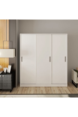 Afillibebek Tamamı Mdflam 3 Kapılı Sürgülü Gardrop Aynasız