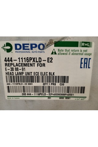 Bmw E30 Far Takımı Depo