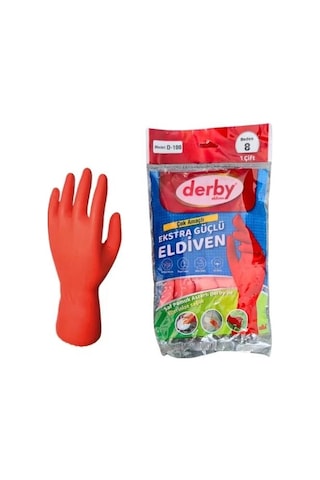 3b Trend Derby Bulaşık Temizlik Eldiveni Ekstra Güçlü 10 Numara