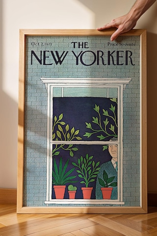 The New Yorker Çerçeveli Tablo October 2 1971 - Pencere Tablosu