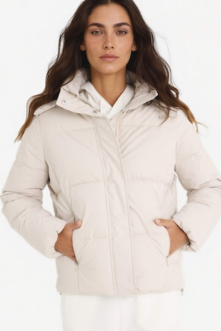 Defacto Regular Fit Kapüşonlu Fermuarlı Şişme Mont F2143ax25wnbg414 Bej-bg414