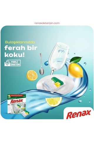 Renax Bulaşık Makinesi Kapsülü Hepsi Bir Arada 33 Kapsül
