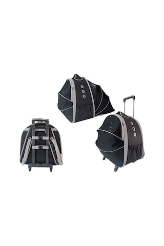 La Vista Grand Paris Tekerlekli Genişletilebilen Kedi, Küçük Köpek Taşıma Çantası Siyah 40-40-50cm