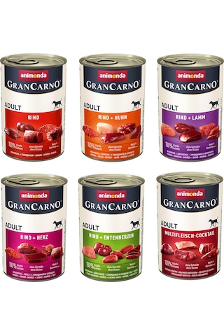 Animonda Gran Carno 6 Çeşit Karma Köpek Konserve 400 G X 6 Adet Animonda Gran Carno 6 Çeşit Karma Köpek Konserve 400 G X 6 Adet