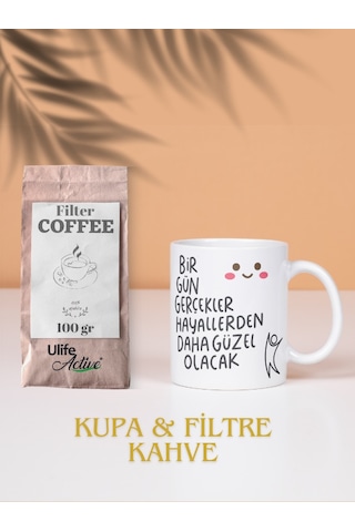 Deepcraft Eğlenceli Güzel Sözler Kupa Hediyelik Kupa 300ml Beyaz