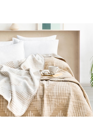 Schafer Home Bloom Çk Battaniye 200x220 Cm 1 Parça-bej Bej