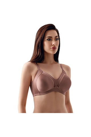 New Bra Newbra Lingerie 35-2303 Kadın D Cup Toparlayıcı Balensiz Min. Sutyen Vizon