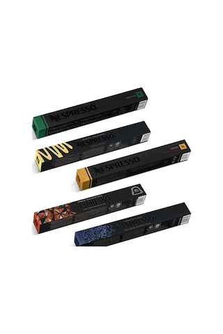 Nespresso Vanilla Eclair + Capriccio + Palermo Kazaar + Cape Town + Vevolluto Decaf Kapsül Kahve 5 x10'lu