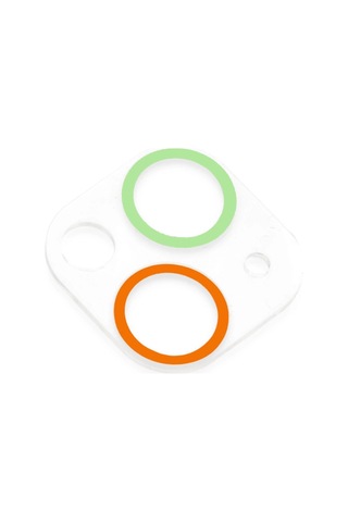 Apple Uyumlu,  iPhone 13 Renkli Kamera Lens Koruma Cam - Turuncu-yeşil