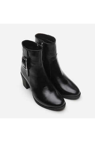 Hotiç Hakiki Deri Siyah Kadın Topuklu Bot 01boh295190a100 Siyah-black Siyah