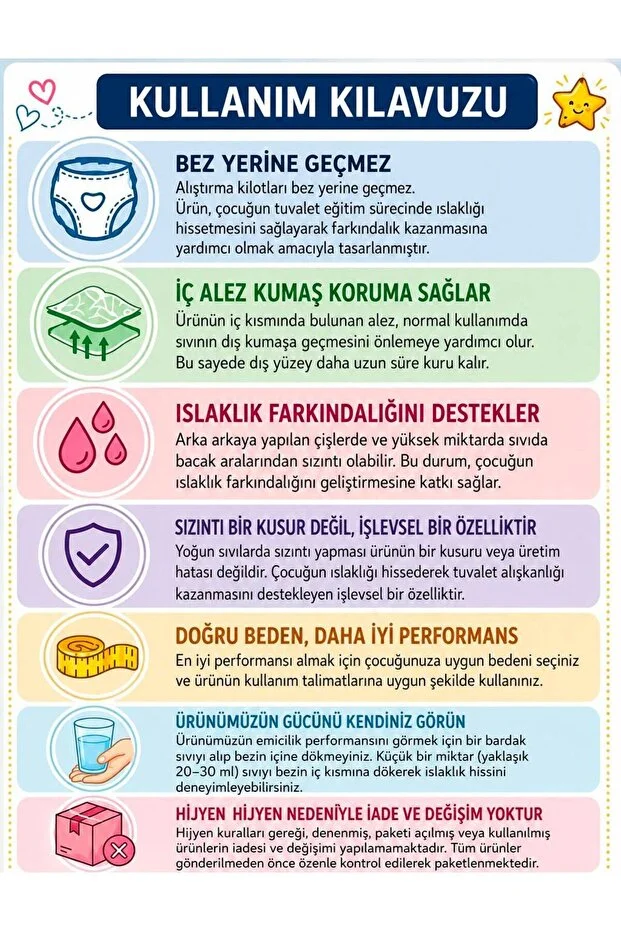 Y&d Co. Tuvalet Alıştırma Külodu Kız Çocuk 3'lü Set 2 Yaş