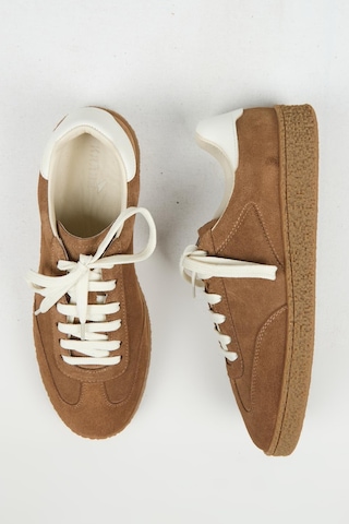 Krahe Palminteri 2 Erkek Hakiki Deri Bağcıklı Kum-ekru Sneakers