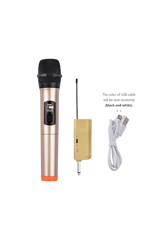 Maiyame Siyah Veya Altın Renk Seçenekli, Fm Modülasyonlu Uhf Mikrofon Seti