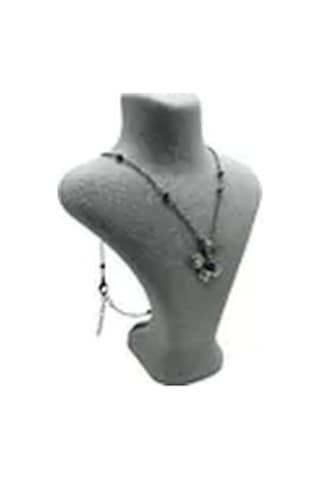 Yerli Üretim Londra Model Süet Kumaş Gri Renk 16/12 Cm Kolye Sergileme Mankeni Çok Renkli