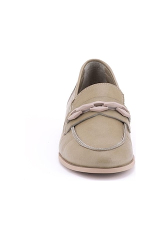 Mammamia D24ya-3215 Kadın Deri Loafer Ayakkabı Elma Yeşili Pen-scorpıon