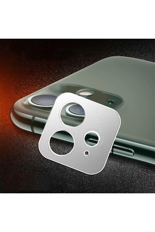 Apple, Uyumlu iPhone 11 6.1 3d Metal Kamera Koruyucu Metal Lens- 5775