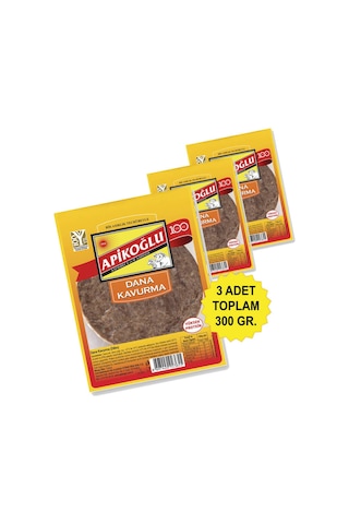 Yuvarlak Dilimli Dana Kavurma 100 Gr. Üçlü Paket Toplam 300 Gr.