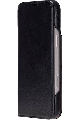 Bloomcase Sonat Obsidian Black Hakiki Deri iPhone Uyumlu 17 6.3" Folio Kılıfı Siyah