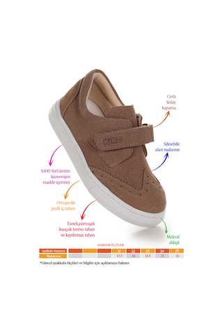 Kiko Kids Richie Cırtlı İlk Adım Günlük Erkek Bebek Casual Ayakkabı Kum Kum