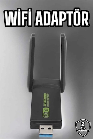 Wifi Adaptör Çift Bantlı Kablosuz Wifi Adaptörü