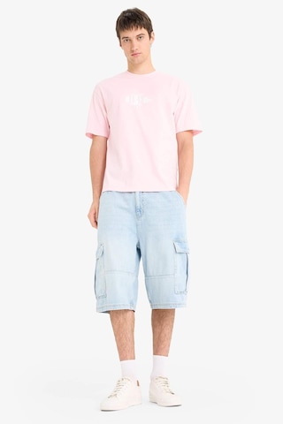 Defacto %100 Pamuk Kargo Fit Jean Bermuda Şort F4219ax25smnm39 Mavi
