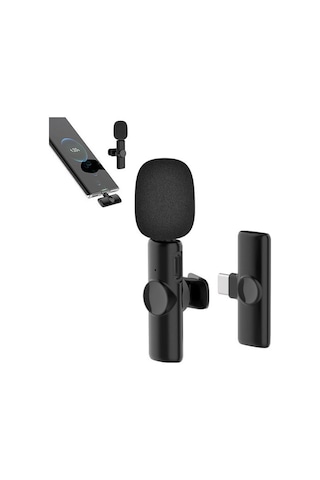 K11 Type-C Android Youtube Tiktok Yayın Kablosuz Yaka Mikrofonu